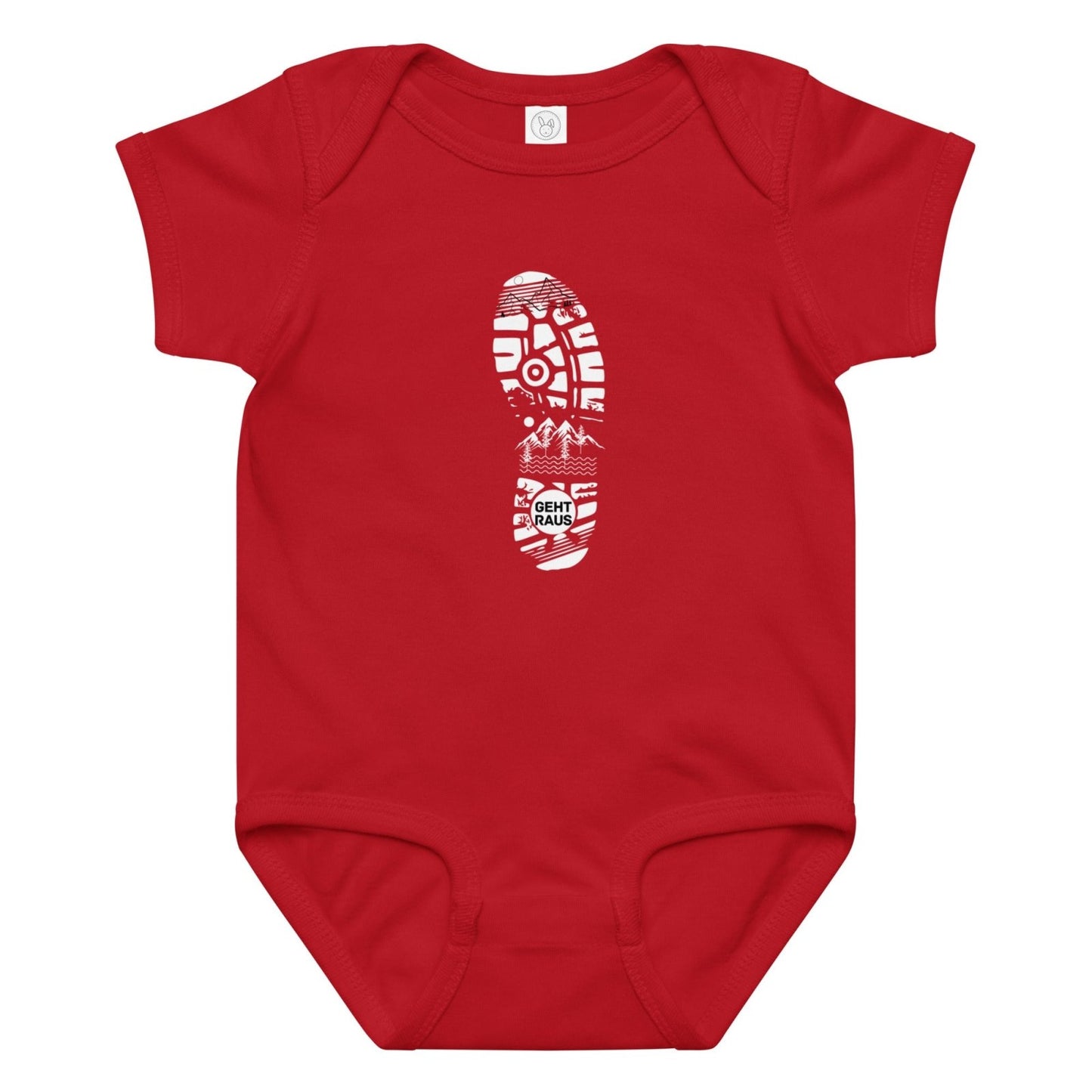 Jersey - Body für Babys - Outdoor Wandern - personalisiertes Jersey Baby - Body für Rot | Papa & Ich