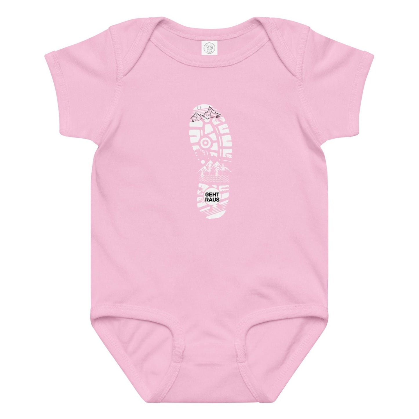 Jersey - Body für Babys - Outdoor Wandern - personalisiertes Jersey Baby - Body für Pink | Papa & Ich