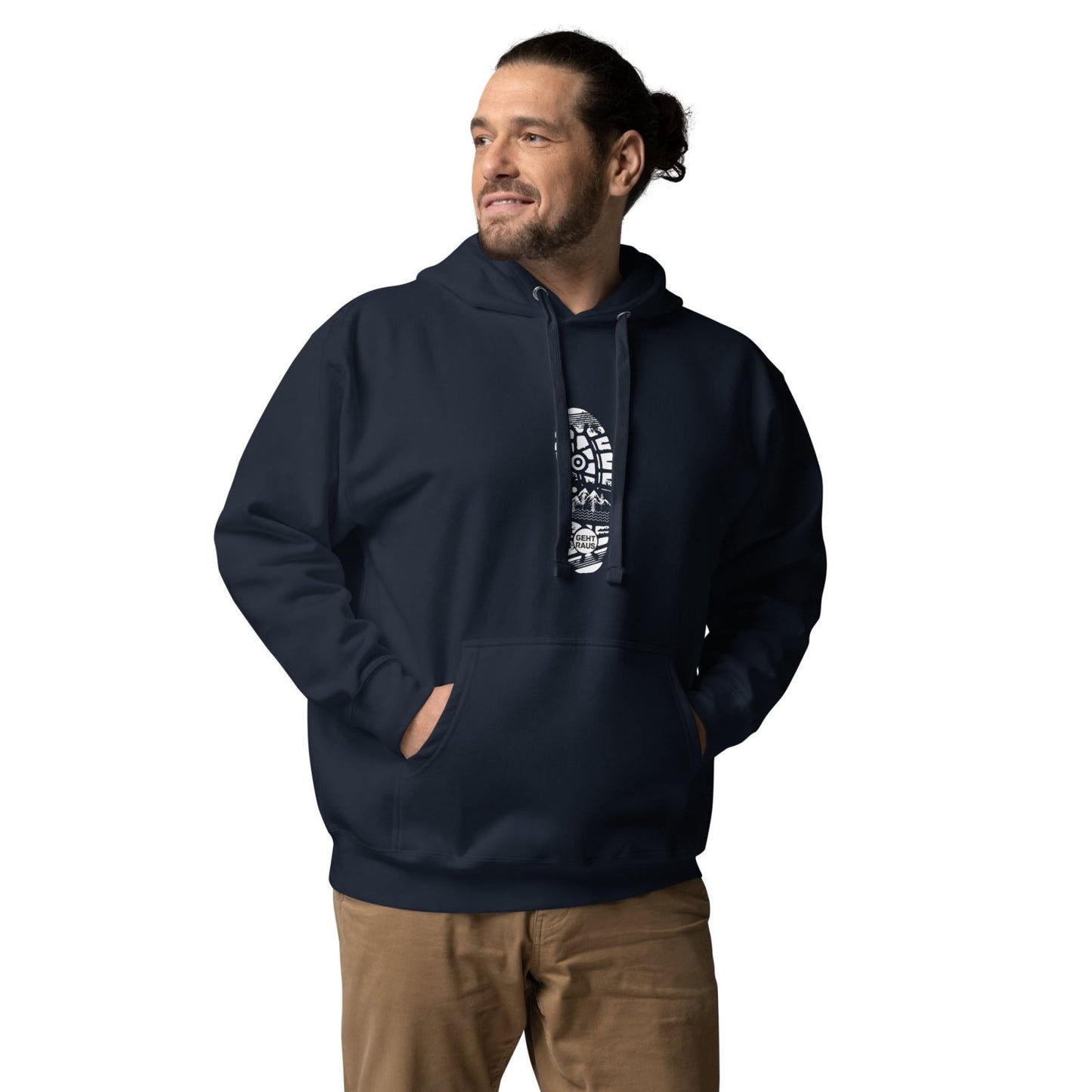 Kapuzenpullover für Papa - Outdoor Wandern - personalisiertes für Navy Blazer | Papa & Ich
