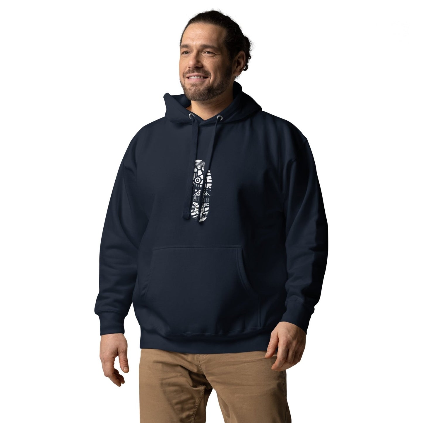 Kapuzenpullover für Papa - Outdoor Wandern - personalisiertes für Navy Blazer | Papa & Ich