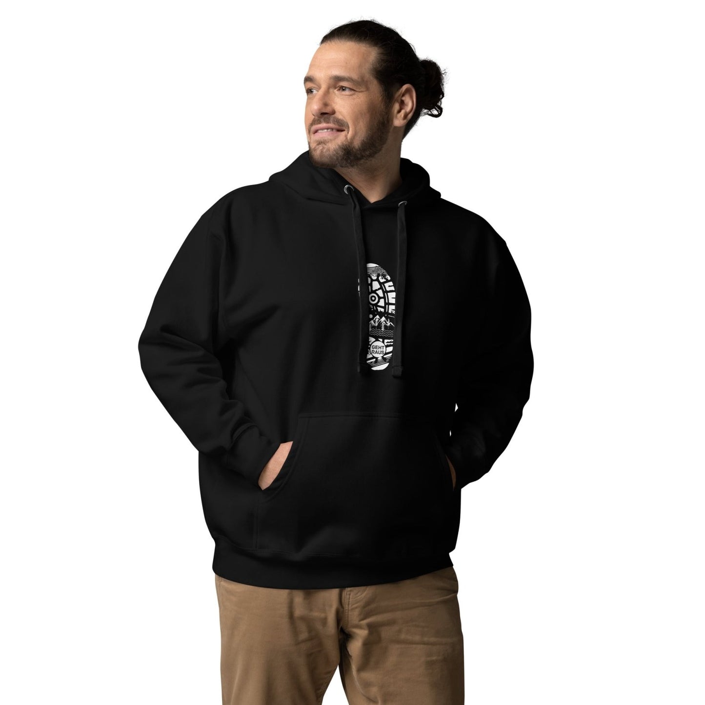 Kapuzenpullover für Papa - Outdoor Wandern - personalisiertes für Schwarz | Papa & Ich