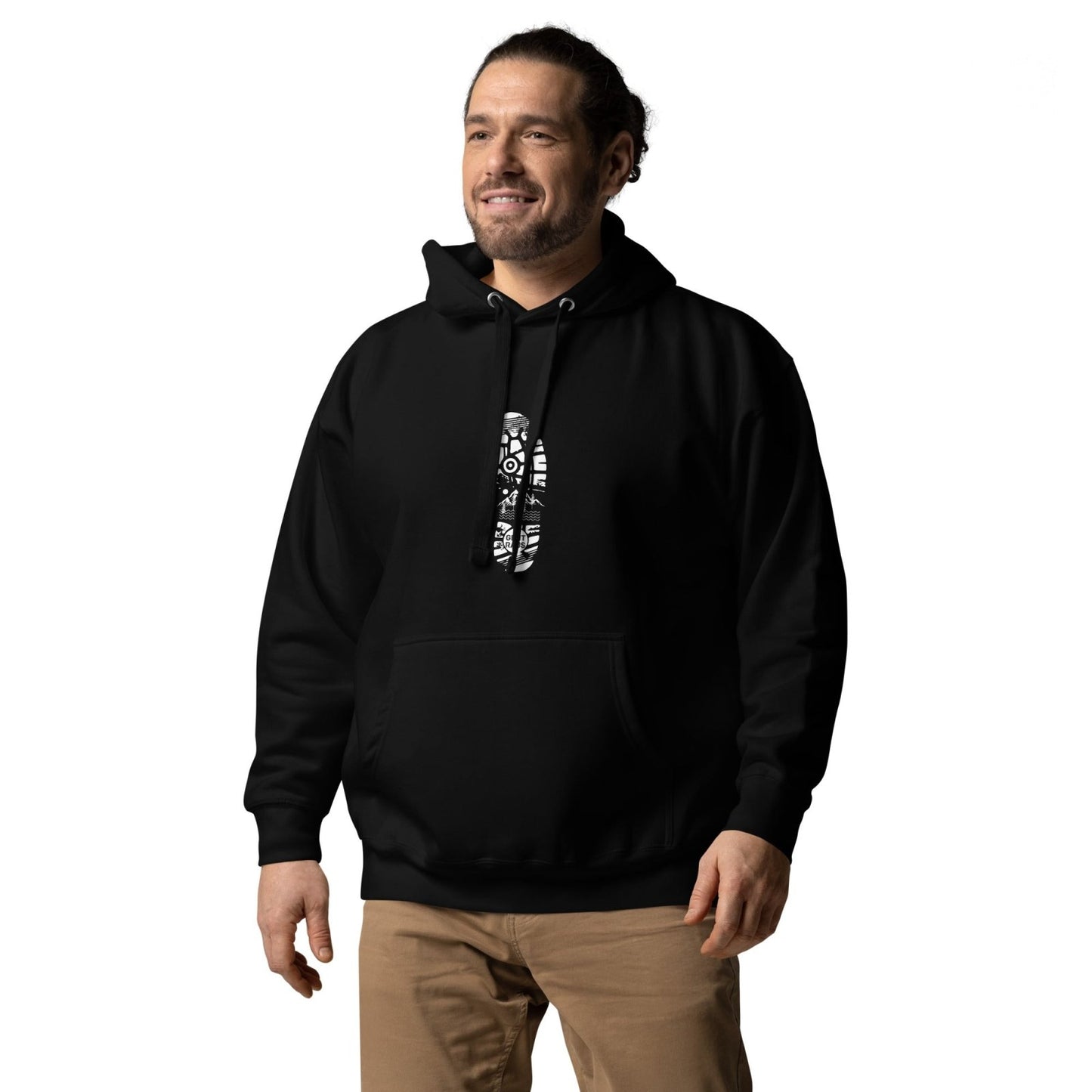 Kapuzenpullover für Papa - Outdoor Wandern - personalisiertes für Schwarz | Papa & Ich