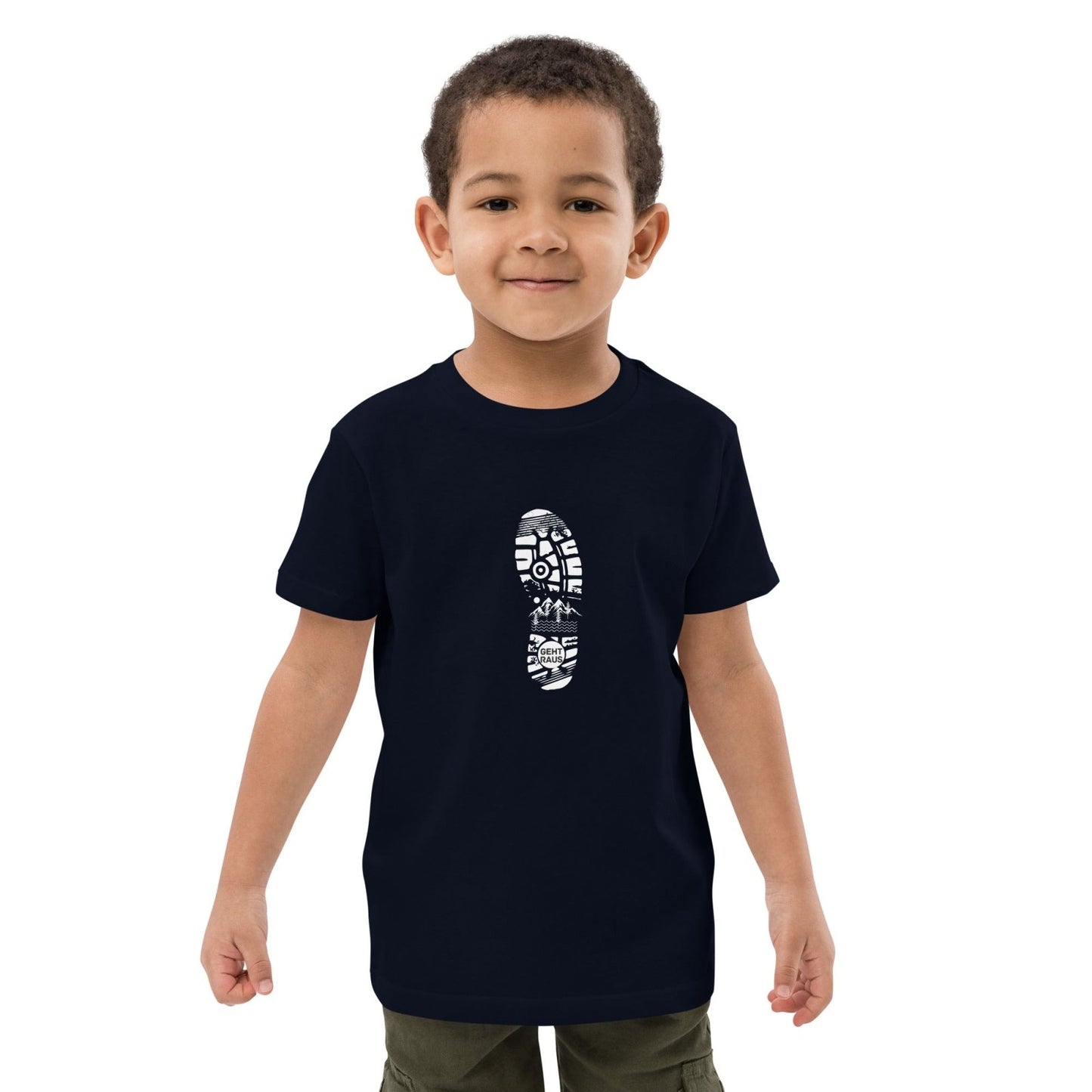 T-Shirt für Kind - Outdoor Wandern - personalisiertes T-Shirt für Kind für French Navy | Papa & Ich