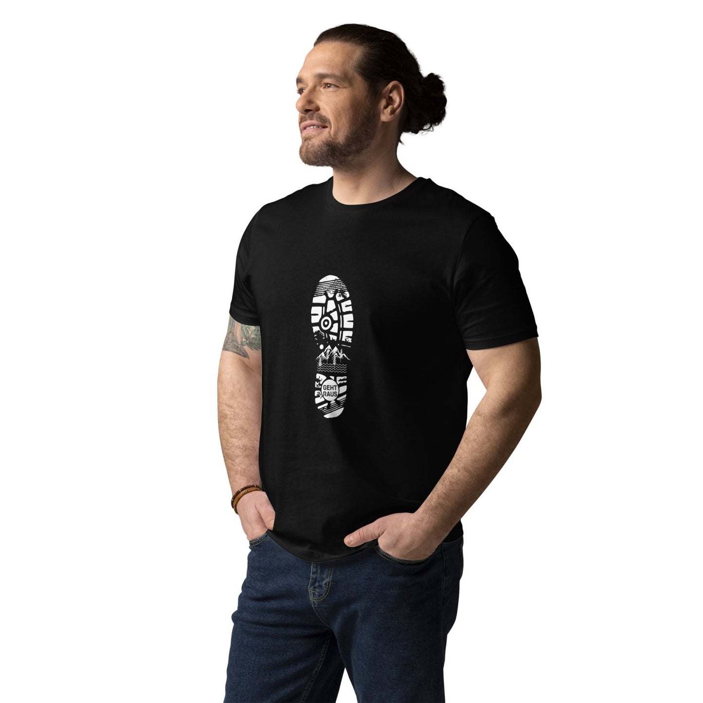 T-Shirt für Papa - Outdoor Wandern - personalisiertes T-Shirt für Papa für Schwarz | Papa & Ich