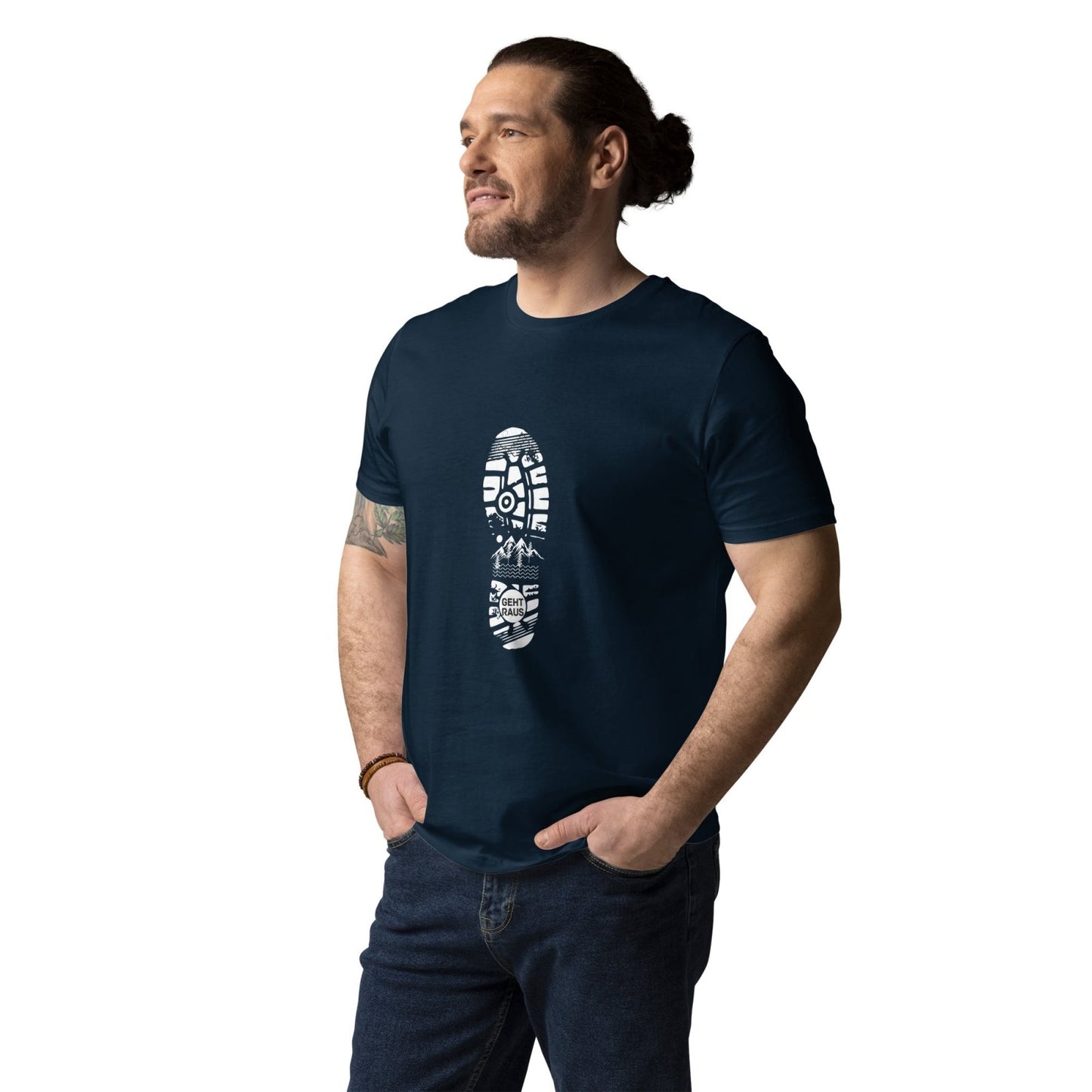 T-Shirt für Papa - Outdoor Wandern - personalisiertes T-Shirt für Papa für French Navy | Papa & Ich