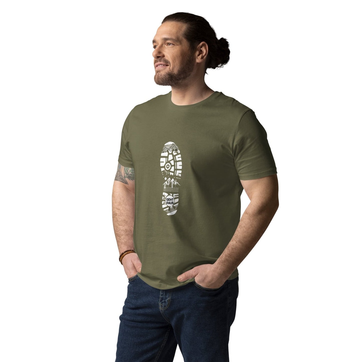 T-Shirt für Papa - Outdoor Wandern - personalisiertes T-Shirt für Papa für Khaki | Papa & Ich