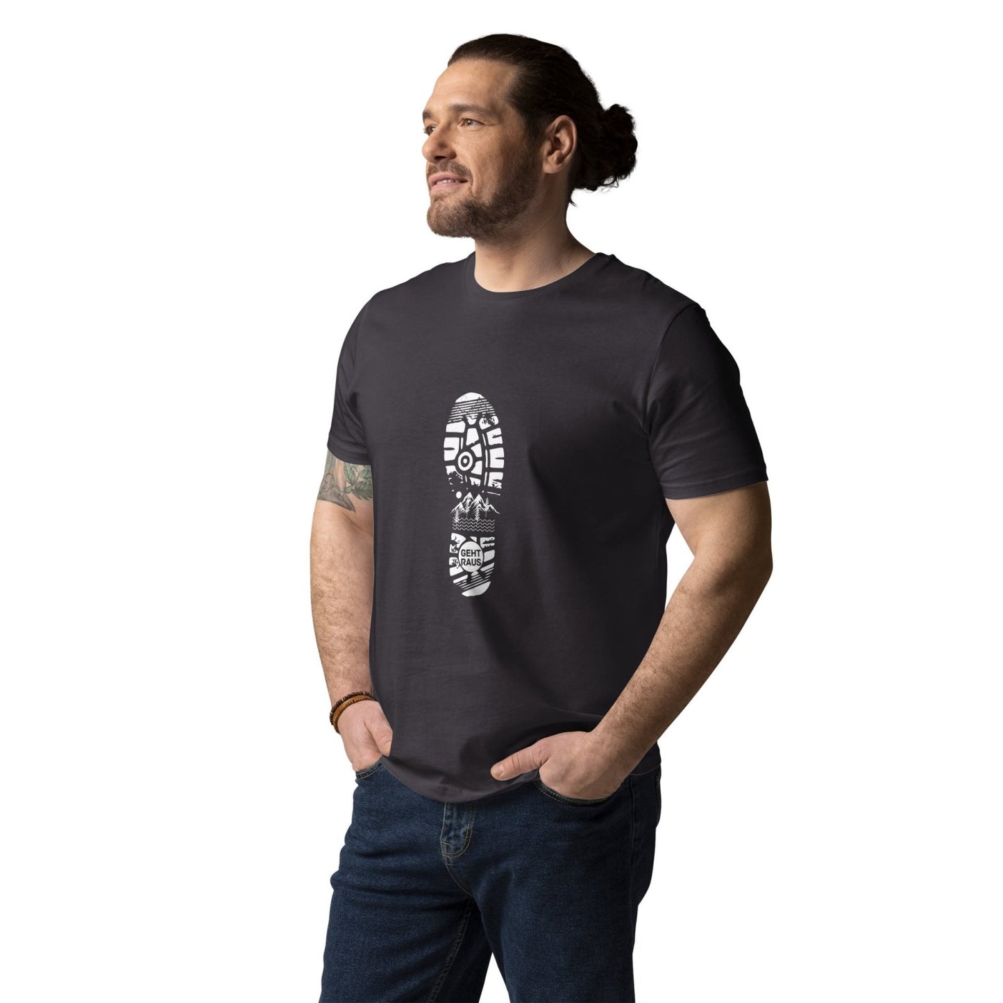 T-Shirt für Papa - Outdoor Wandern - personalisiertes T-Shirt für Papa für Anthracite | Papa & Ich